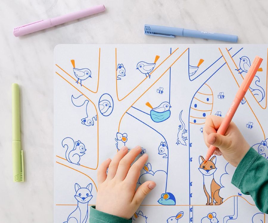 Kleurmateriaal Super Petit Learn & Play reversible mat