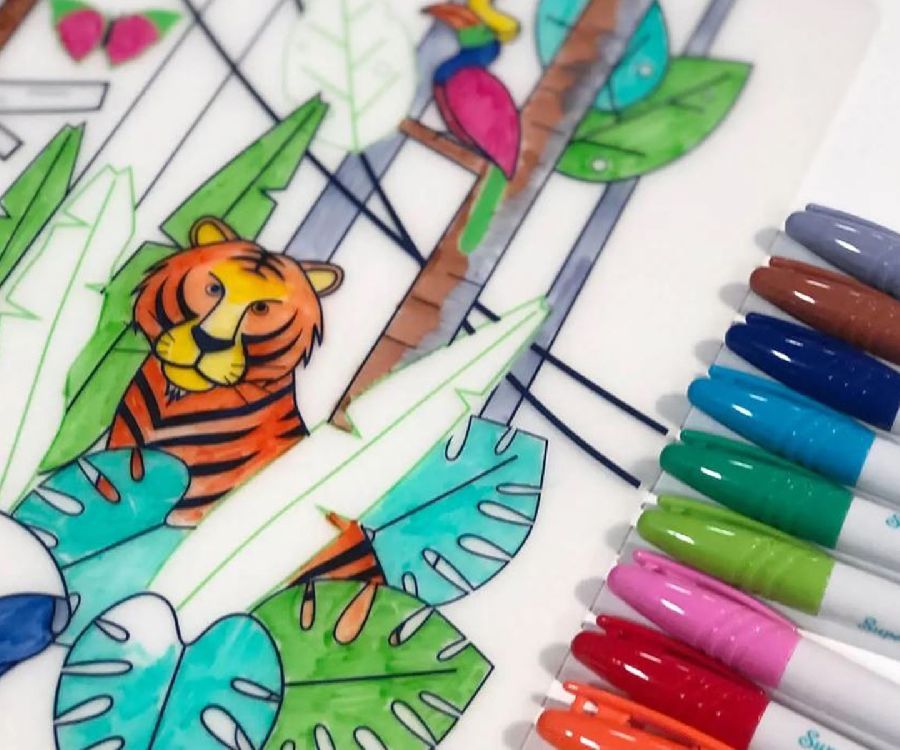 Kleurmateriaal Super Petit Colouring mat | Wildlife