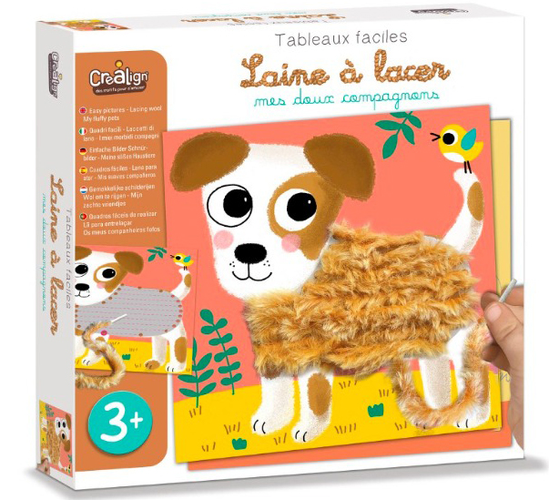 Knutselmateriaal Crealign Lacing wool fluffy friends | Easy Pictures