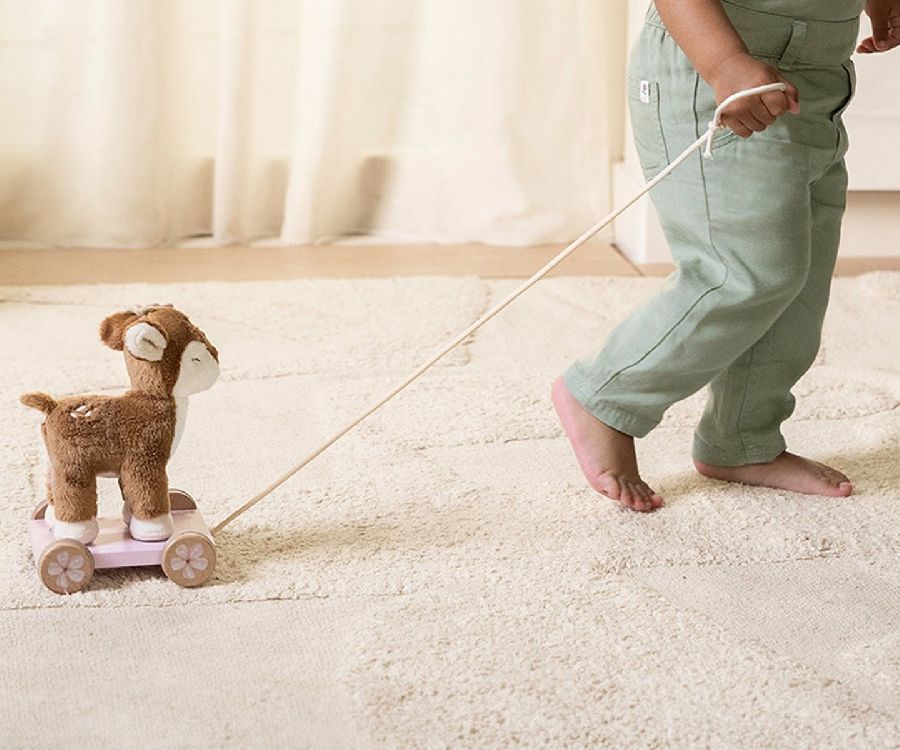 Duw- & trekfiguur Little Dutch Hertje op wielen | Fairy Garden