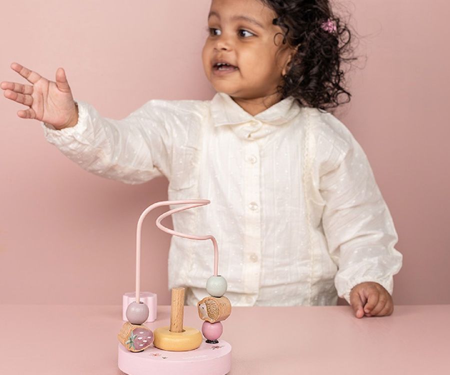 Kralenframe Little Dutch Activiteitenspiraal bloem