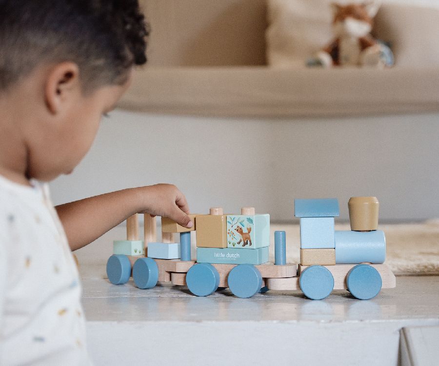 Blokken Little Dutch Blokkentrein | blokkentrein