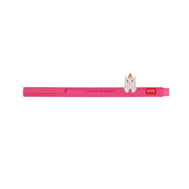 Balpen Legami Gel Pen Lovely Friends, gel, neon pink ink | Unicorn