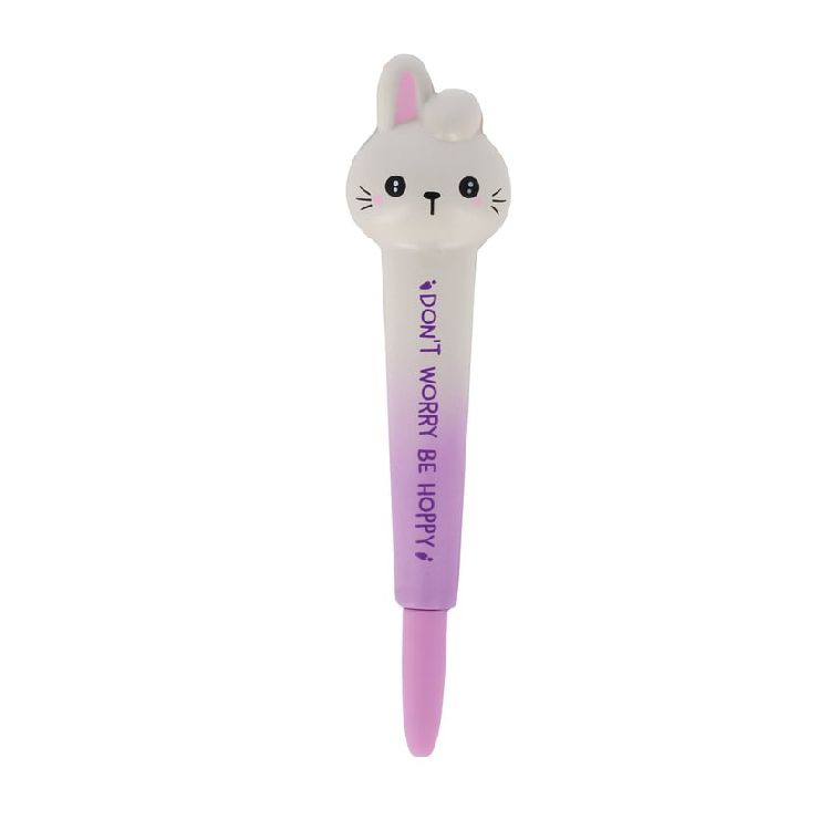 Balpen Legami Squeezies, gel, black | Squishy Gel Pen/Bunny