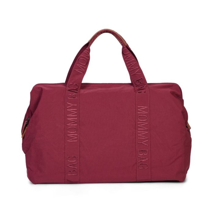 Verzorgingstas Childhome Mommy Bag Signature Urban, draagtas met luiermat | Signature Urban burgundy