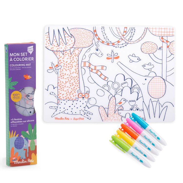 Kleurmateriaal Super Petit Colouring mat | Superpetit X Moulin Roty