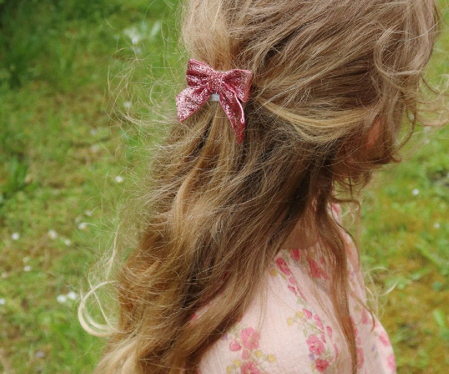 Haarspeld Konges Slojd 4pack glitter bow hair clips