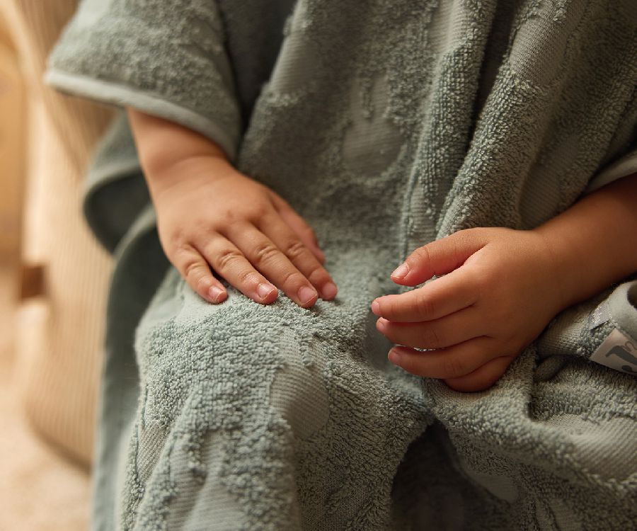 Poncho Jollein, badcape | Miffy Jacquard sea green