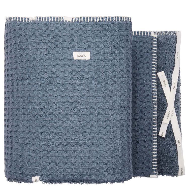 Tochtkussen Koeka Bedomrander/Boxomrander, geschikt voor babybed/park | Amsterdam bluestone