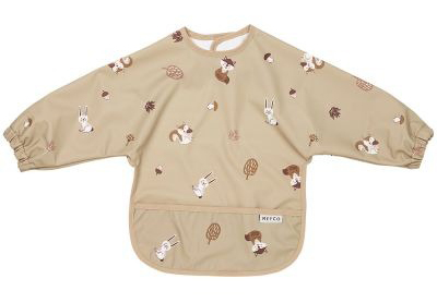 Slabbetje Meyco Baby Mouwslab | Forest Animals sand
