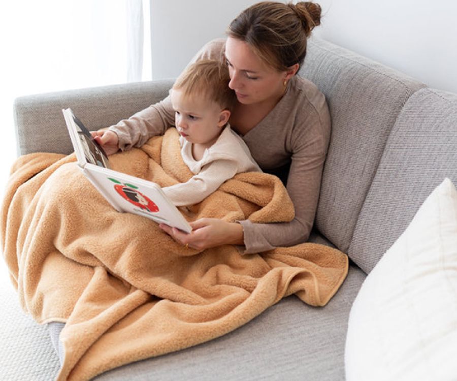 Deken Bemini, geschikt voor babybed 60x120/babybed 70x140 | Softy biscotte