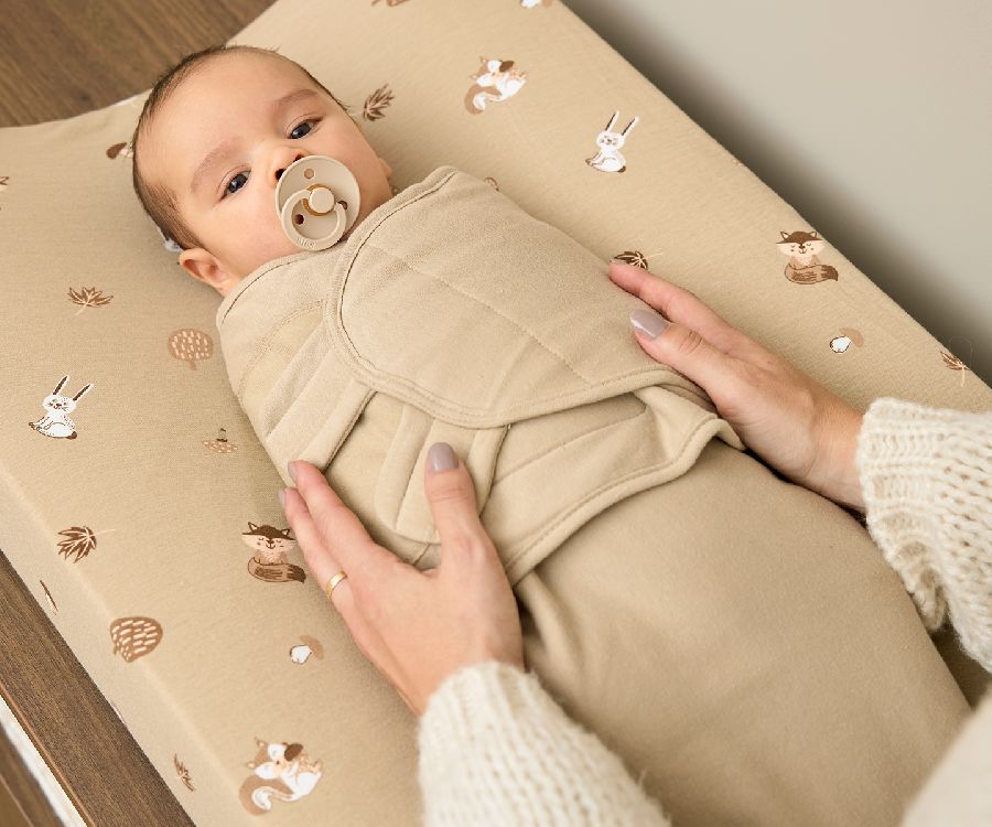 Inbakeren Meyco Baby Swaddle, 0 - 3 maand | Sand