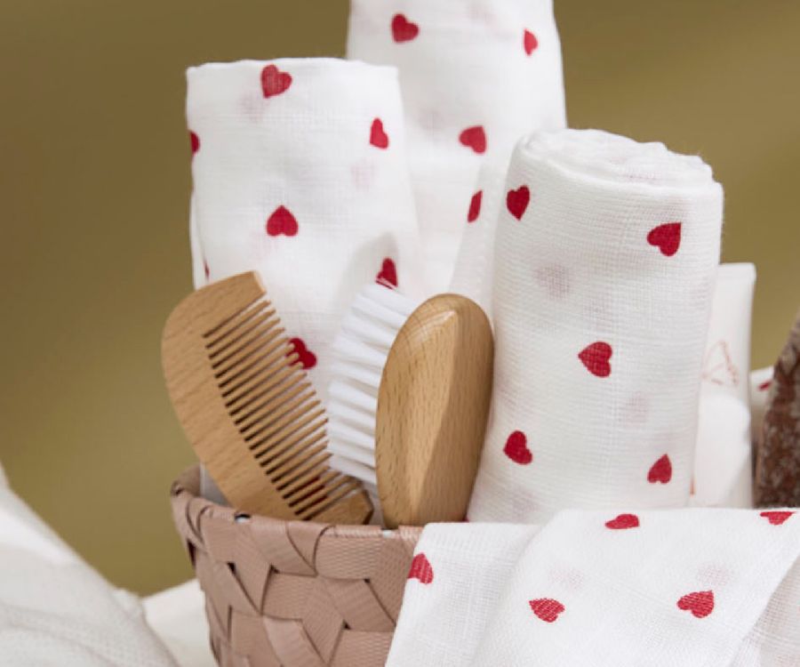 Monddoek Meyco Baby | Sweet Heart red