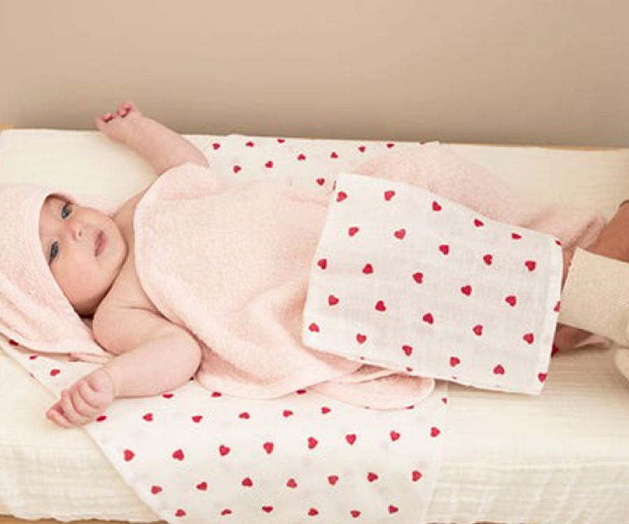 Washandje Meyco Baby | Sweet Heart red