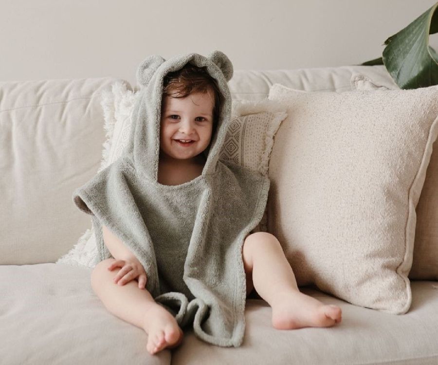 Poncho Mushie Poncho towel bear, badcape