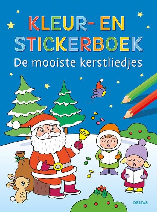 Stickerboek DELTAS Kleur- En Stickerboek - De Mooiste Kerstliedjes