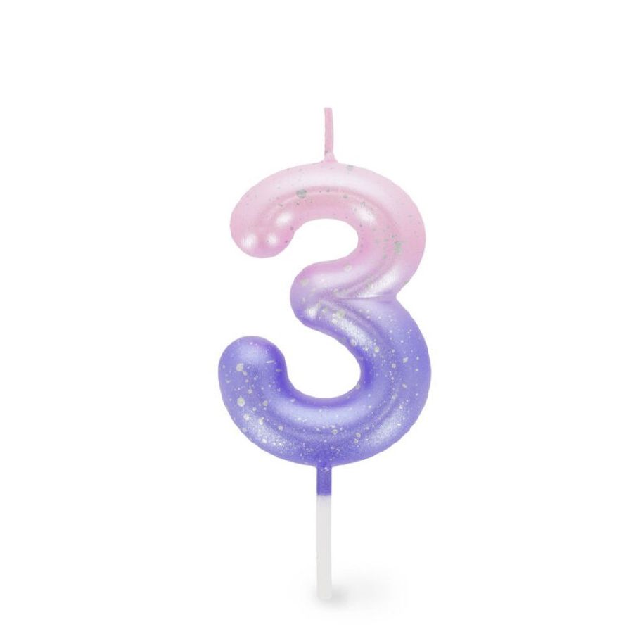 Kaars Legami, Cake Candle - 3, verjaardagskaars | Happy Birthday Candles