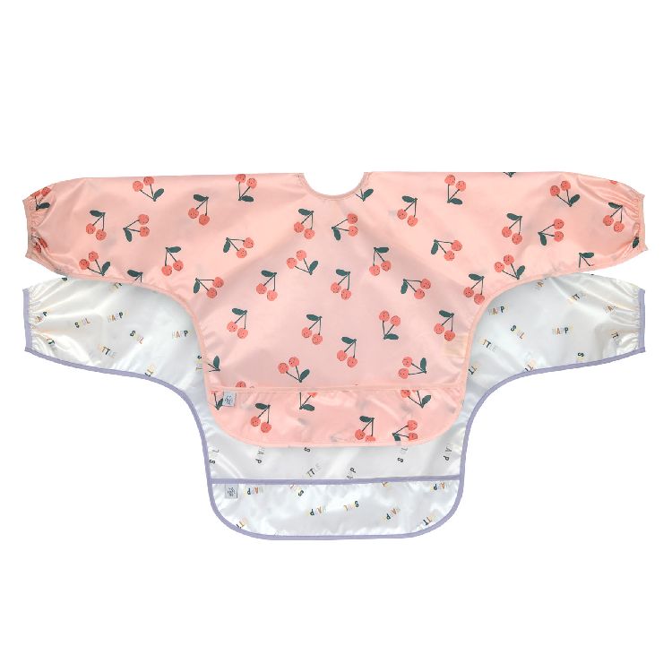 Slabbetje Laessig Long Sleeve Bib | Happy Fruits Cherry