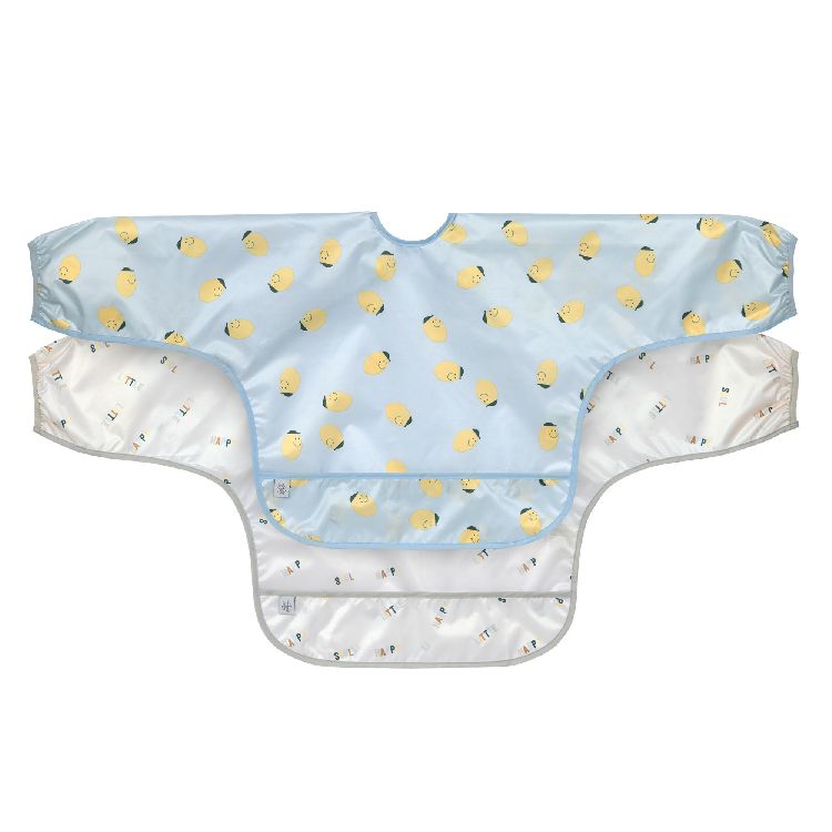 Slabbetje Laessig Long Sleeve Bib | Happy Fruits Lemon