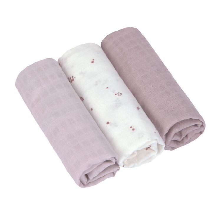 Tetra doek Laessig Swaddle & Burp Blanket L | Berries
