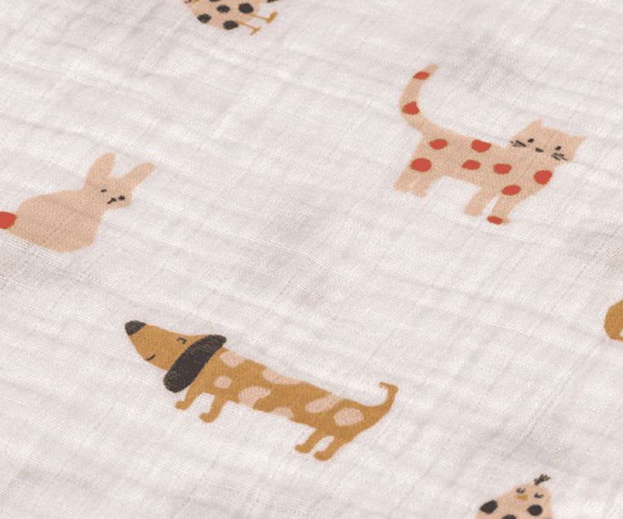 Tetra doek Laessig Swaddle & Burp Blanket M | Little Mateys spicey orange