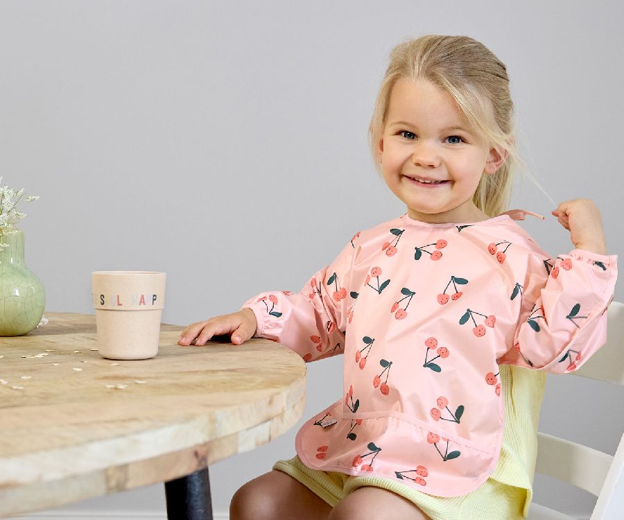 Slabbetje Laessig Long Sleeve Bib | Happy Fruits Cherry