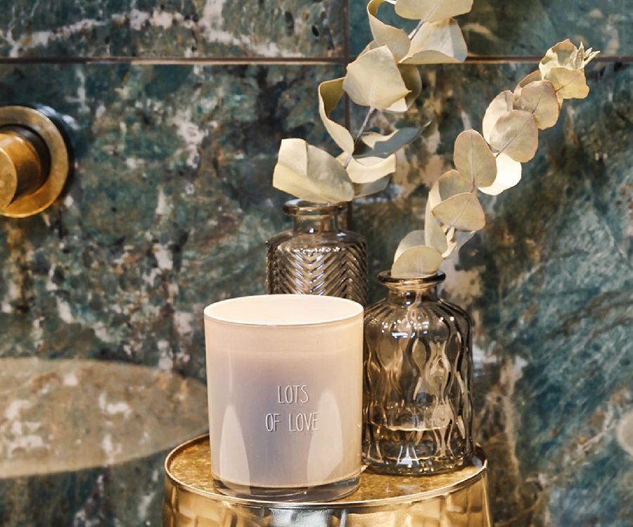 Kaars My Flame, Sojakaars, kaars in glas/geurkaars, amber's secret