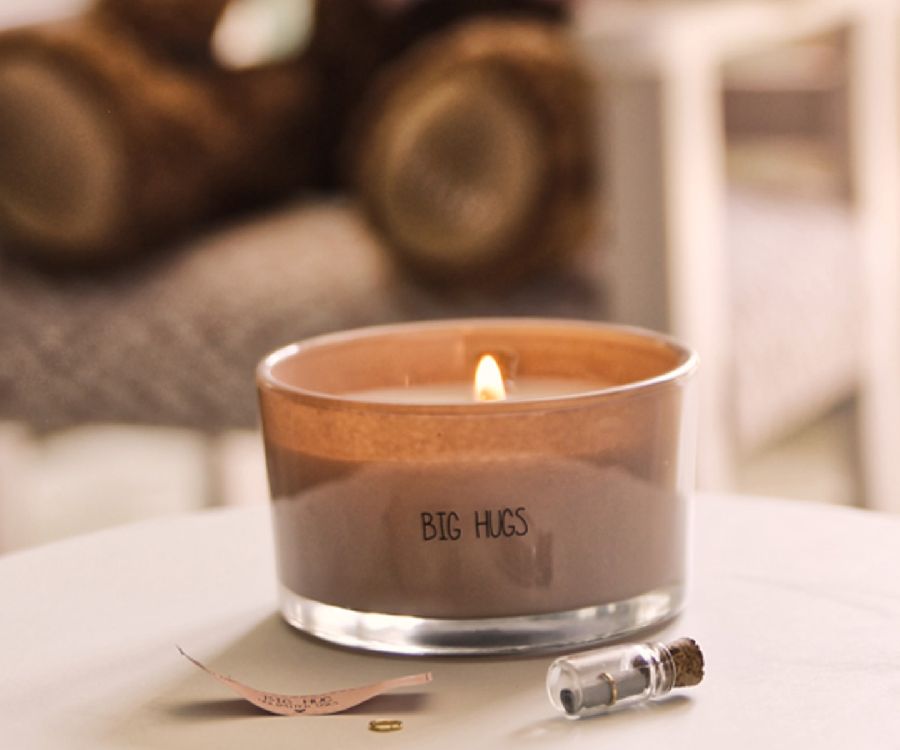 Kaars My Flame, Flessenpost, kaars in glas/geurkaars, green tea time