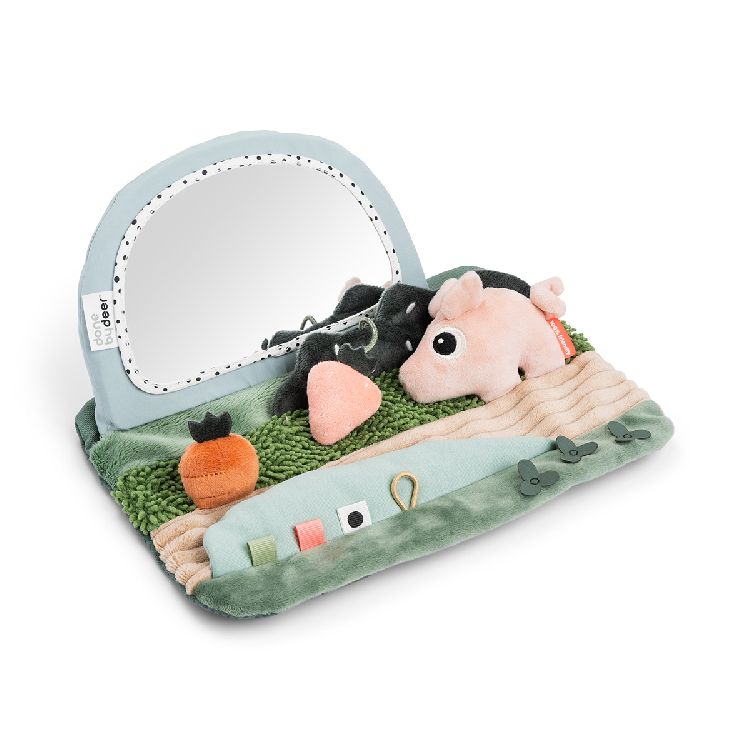 Tummy time speelset Done by Deer Tiny Farm | Tummy Time Sensory Mirror
