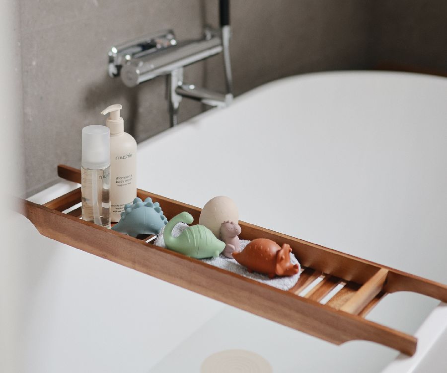 Badspeelgoed Mushie Bath Set 4-pack Dino