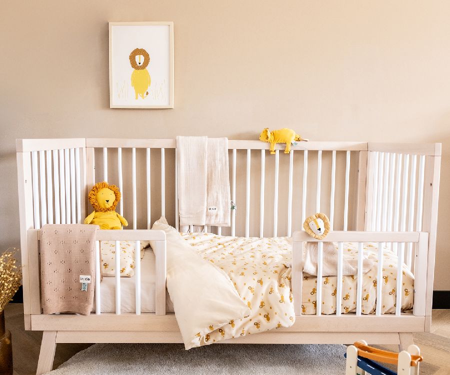 Donsovertrek Trixie, geschikt voor babybed 60x120/babybed 70x140 | Lively Lion