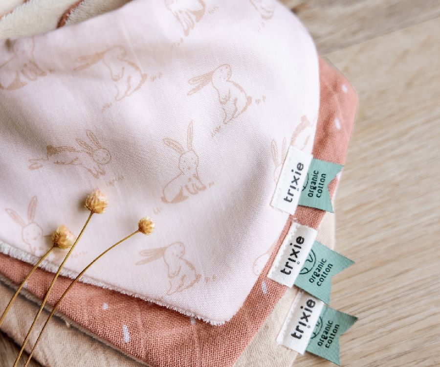Spuugdoekje Trixie Bandana | Rosy Rabbit