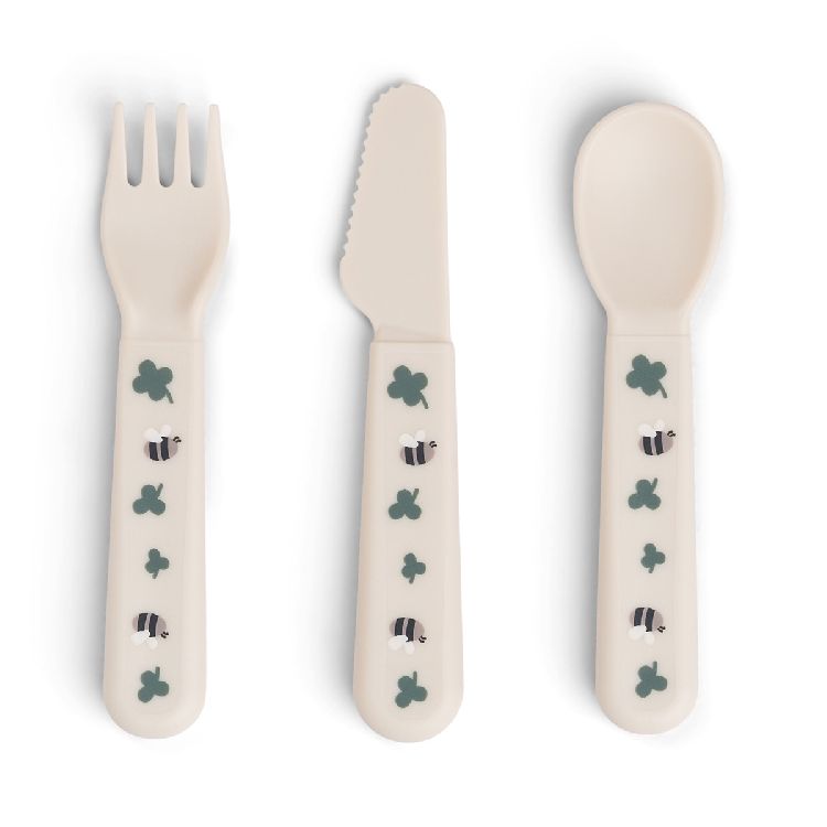 Bestek Done by Deer Tiny Farm, lepel/vork/mes | Foodie Cutlery Set