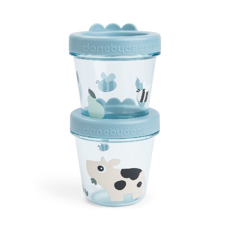 Bewaarpotje Done by Deer Tiny Farm, 2 stuk(s) | Baby Food Container 2-pack