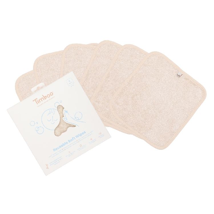 Droge doekjes Timboo Bamboo Reusable soft wipes | Timboo frosted almond
