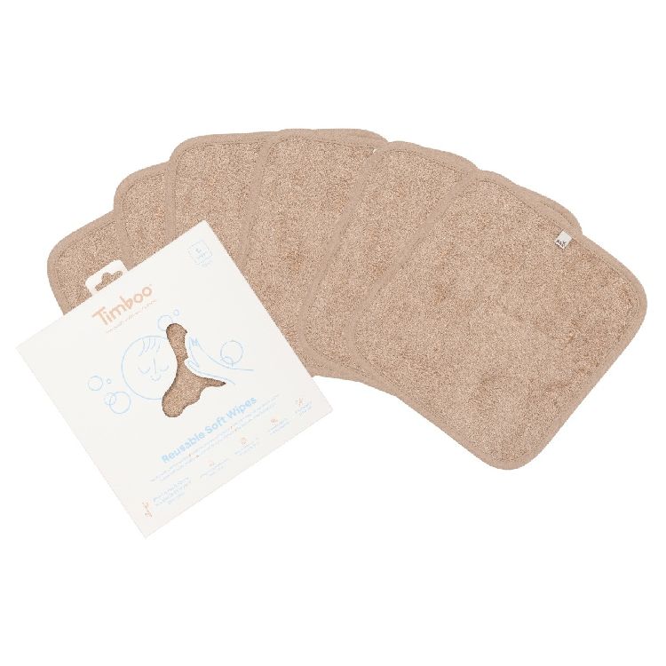 Droge doekjes Timboo Bamboo Reusable soft wipes | Timboo savannah sand