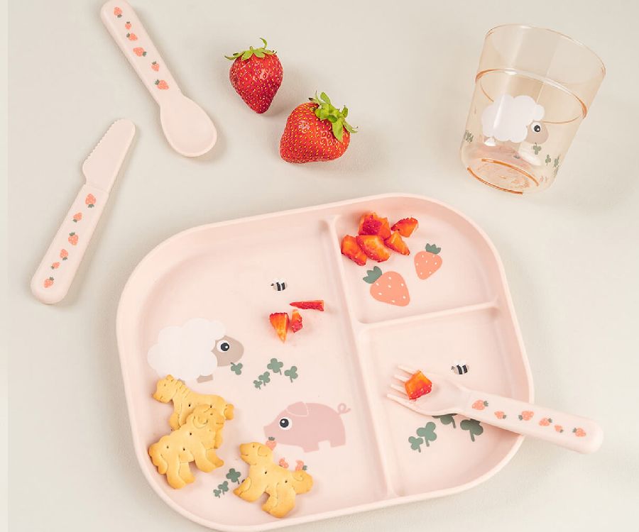 Bestek Done by Deer Tiny Farm, lepel/vork/mes | Foodie Cutlery Set