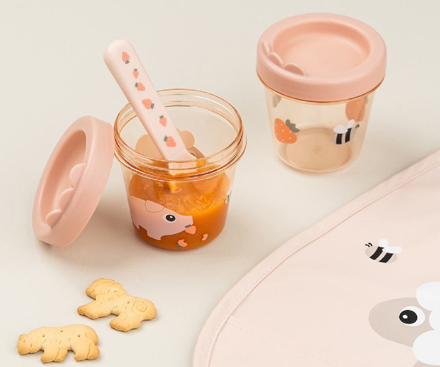 Bewaarpotje Done by Deer Tiny Farm, 2 stuk(s) | Baby Food Container 2-pack