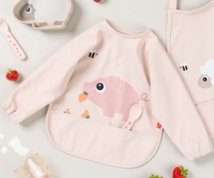 Slabbetje Done by Deer Tiny Farm | Sleeved Pocket Bib