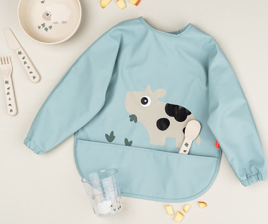 Slabbetje Done by Deer Tiny Farm | Sleeved Pocket Bib