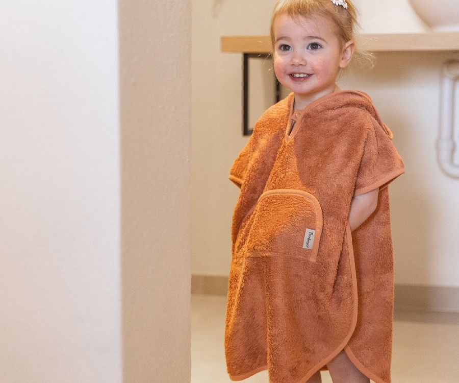 Poncho Timboo Bamboo, badcape | Timboo sunrise orange