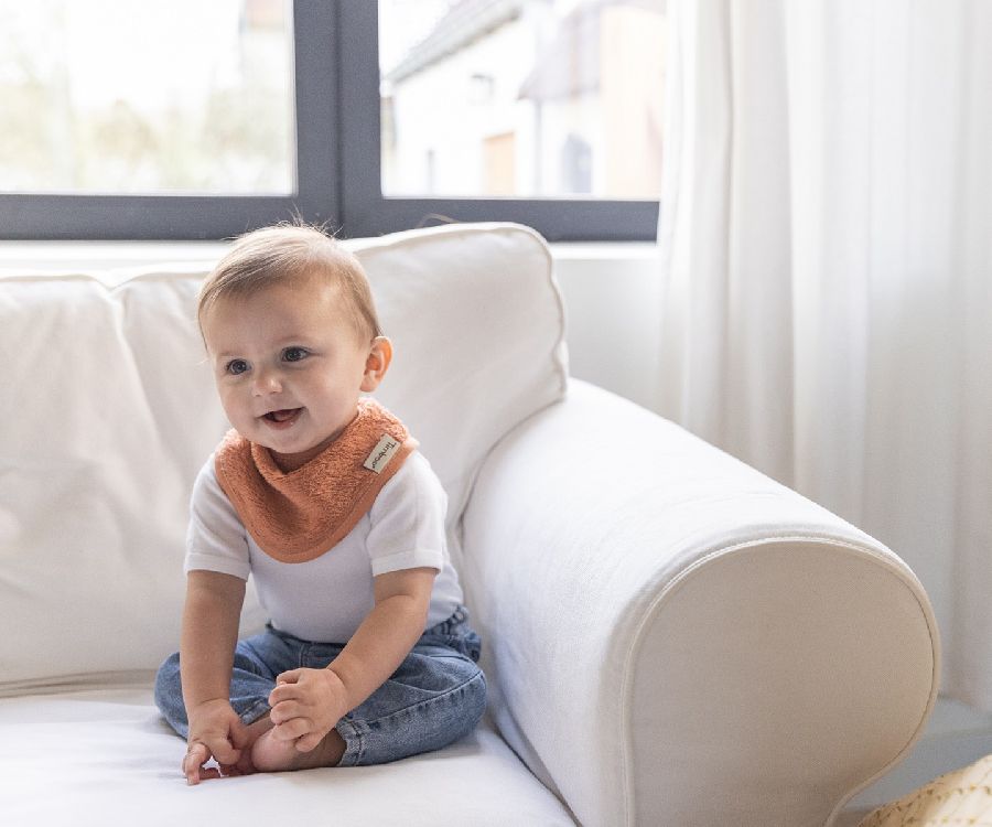 Spuugdoekje Timboo Bamboo Bandana | Timboo sunrise orange