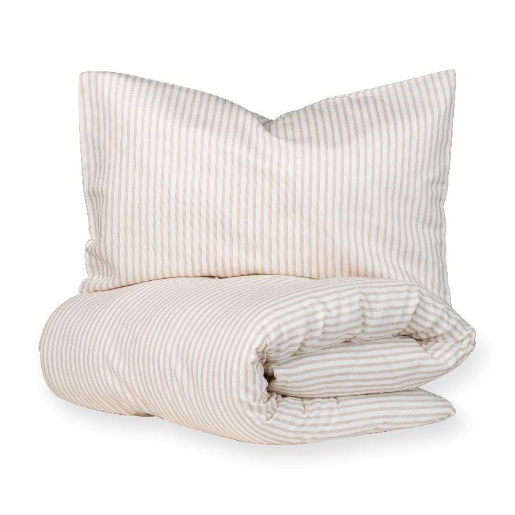 Donsovertrek Quax, geschikt voor babybed 60x120/babybed 70x140 | Natural Stripes