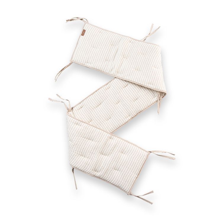 Tochtkussen Quax, geschikt voor babybed 60x120/babybed 70x140 | Natural Stripes