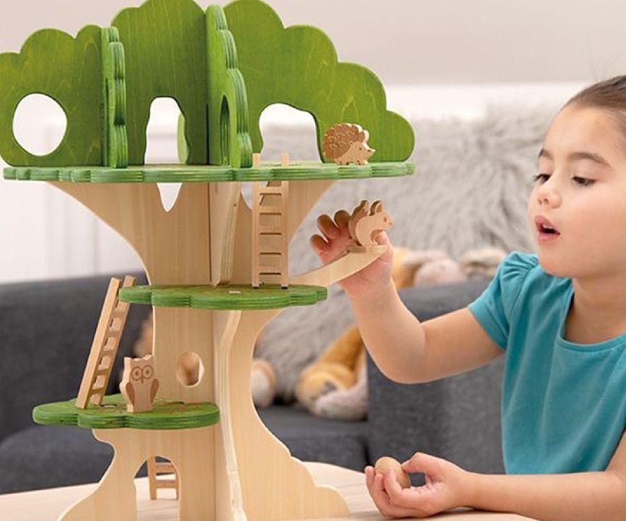 Poppenhuis & aanvulsets TickiT Bospad boomhut