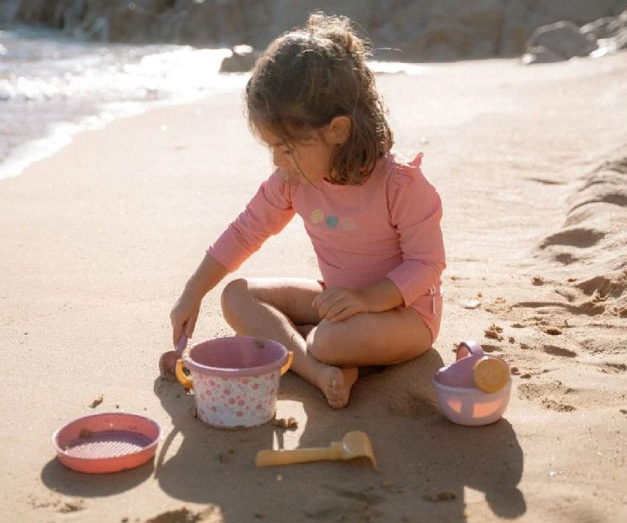 Strandspeelgoed Little Dutch, Beach Set - 5 pcs | Pink Flowers