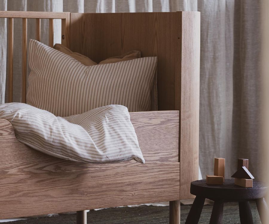 Donsovertrek Quax, geschikt voor babybed 60x120/babybed 70x140 | Natural Stripes