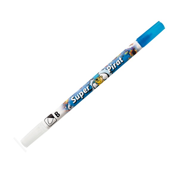 INKTWISSER Super Pirat, Brede punt wit/blauw, punt, 1 stuk(s)