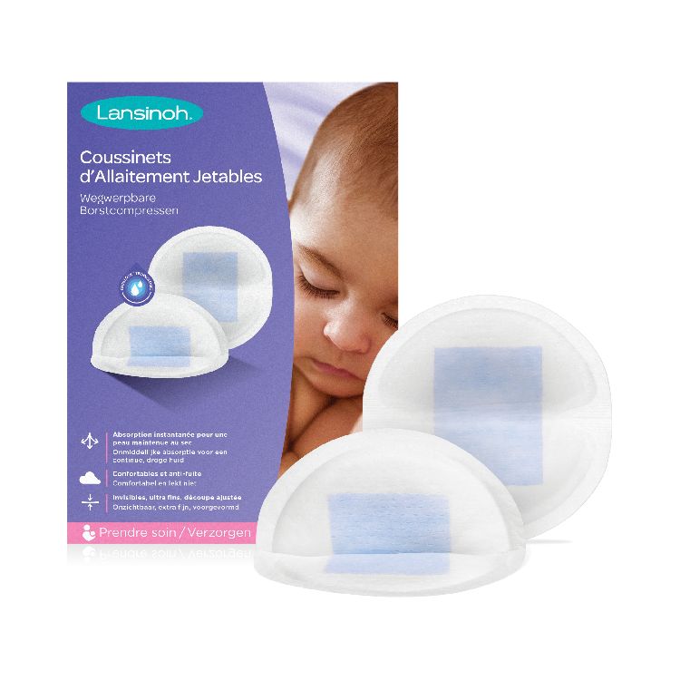 Borstcompres Lansinoh Blue Lock, 60 stuks