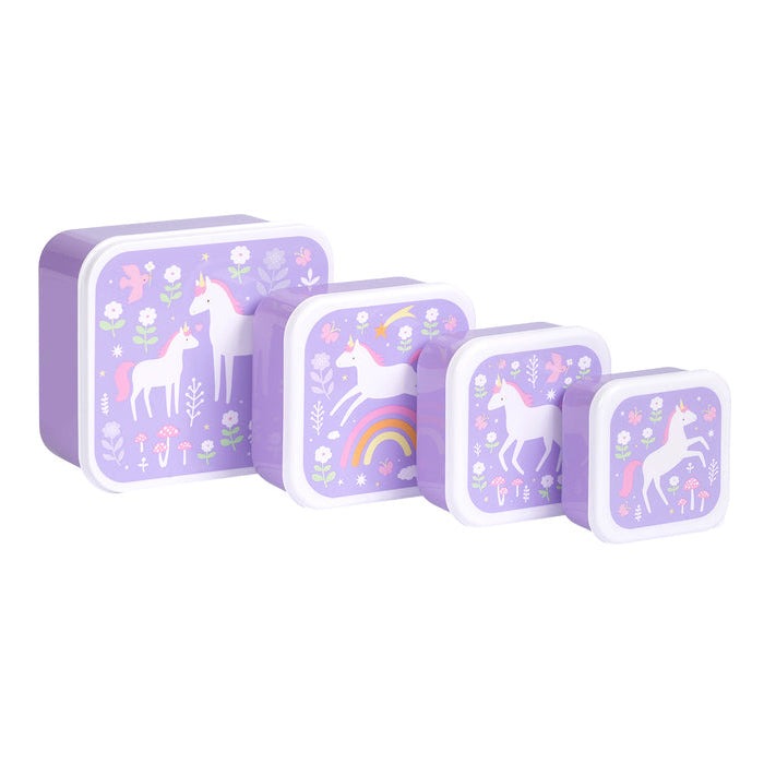 Snackdoos A Little Lovely Company Lunch & Snack Box, 4 stuk(s) | Unicorn Dreams